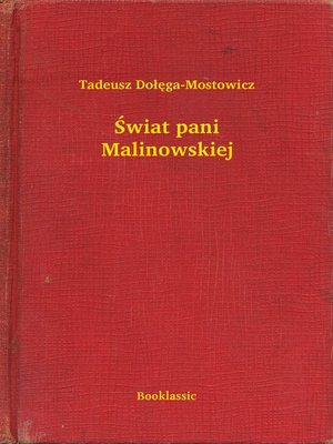 cover image of Świat pani Malinowskiej